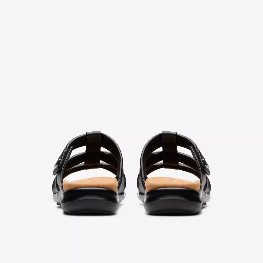 Kitly Slide – flache Sandalen aus schwarzem Leder für Damen Kitly Slide – flache Sandalen aus schwarzem Leder für Damen