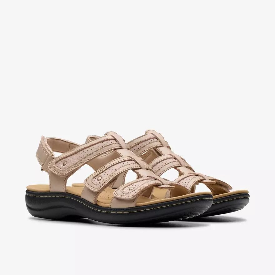 Laurieann Ivy Flache Sandalen aus glattem Leder für Damen Laurieann Ivy Flache Sandalen aus glattem Leder für Damen