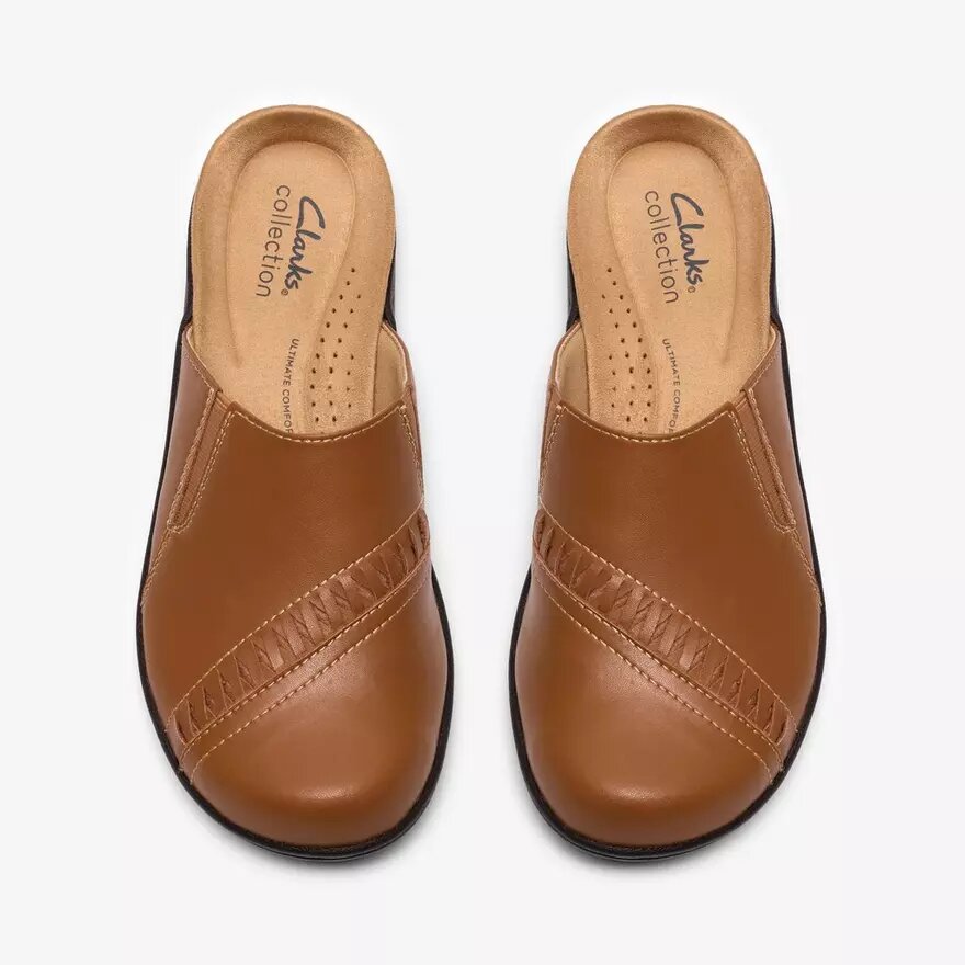 Laurieann Lux Clogs & Pantoletten für Damen aus hellbraunem Leder Laurieann Lux Clogs & Pantoletten für Damen aus hellbraunem Leder
