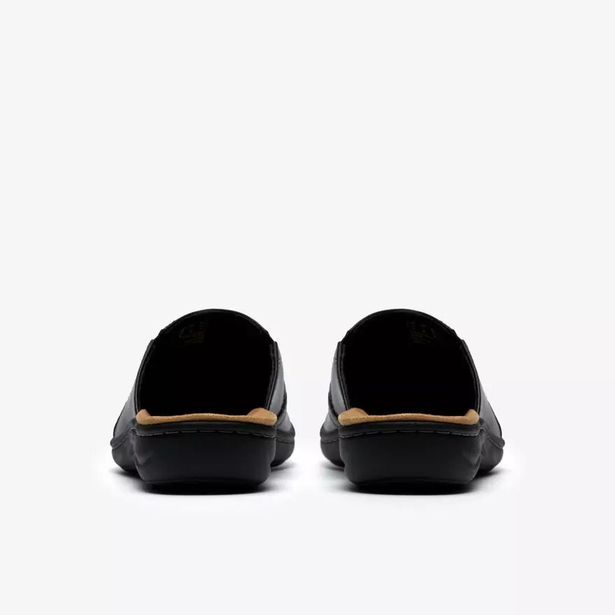 Laurieann Lux Clogs & Pantoletten für Damen aus schwarzem Leder Laurieann Lux Clogs & Pantoletten für Damen aus schwarzem Leder