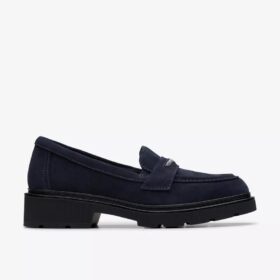 Lauryl Step Damen-Loafer aus marineblauem Wildleder