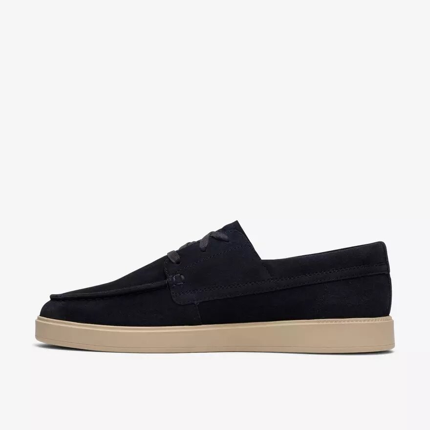 Lockford Bootsschuhe für Herren aus marineblauem Wildleder Lockford Bootsschuhe für Herren aus marineblauem Wildleder