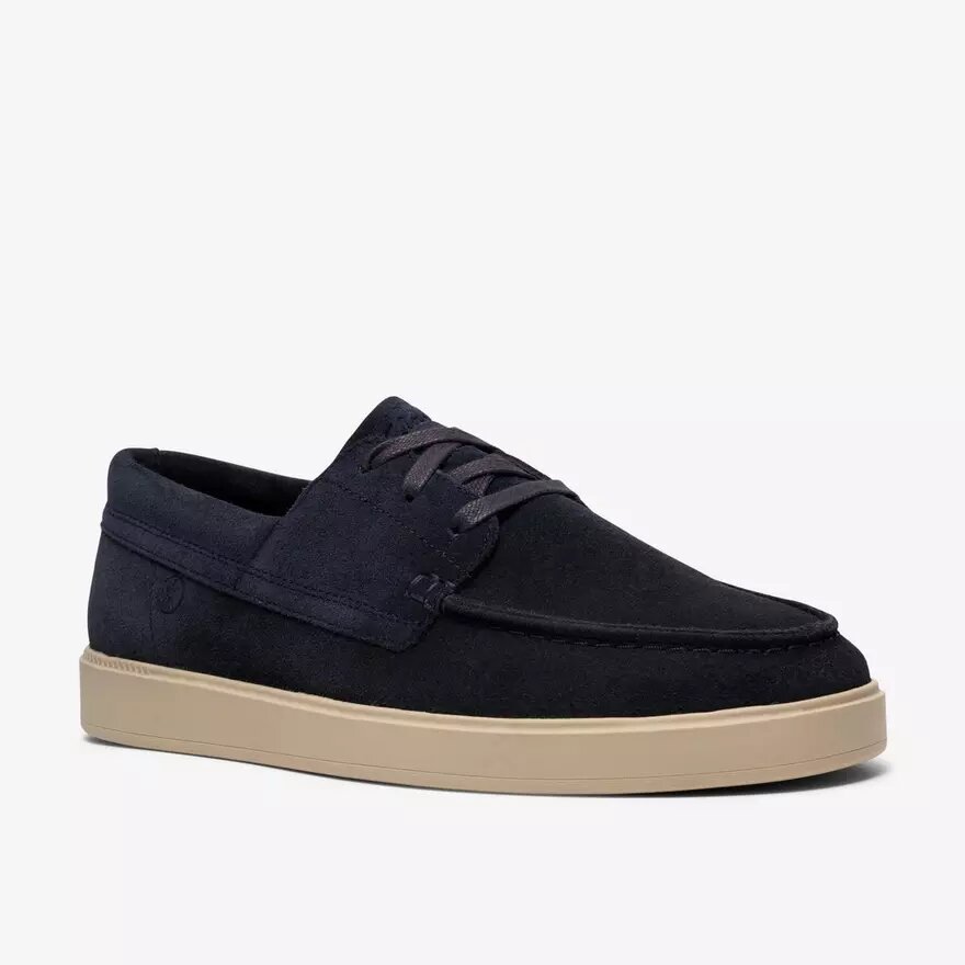 Lockford Bootsschuhe für Herren aus marineblauem Wildleder Lockford Bootsschuhe für Herren aus marineblauem Wildleder