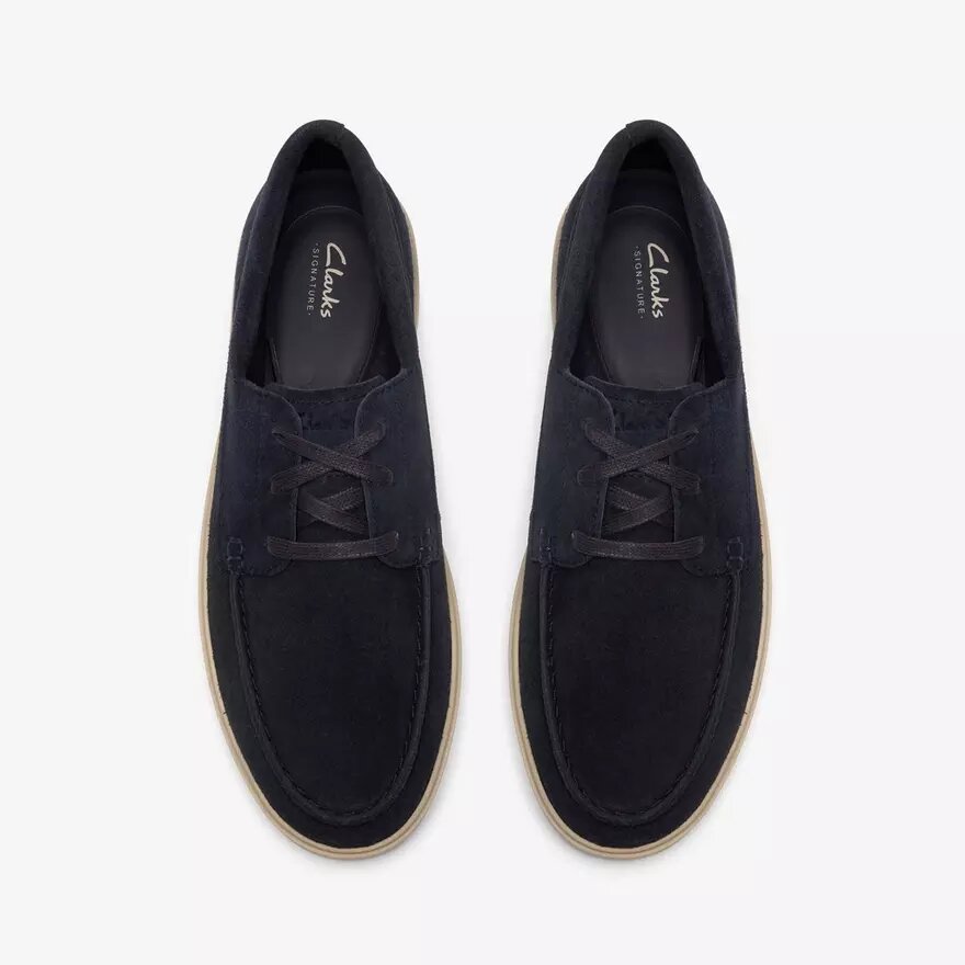 Lockford Bootsschuhe für Herren aus marineblauem Wildleder Lockford Bootsschuhe für Herren aus marineblauem Wildleder