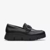 Loriini Izzy Damen-Loafer aus schwarzem Leder Loriini Izzy Damen-Loafer aus schwarzem Leder