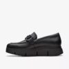 Loriini Izzy Damen-Loafer aus schwarzem Leder Loriini Izzy Damen-Loafer aus schwarzem Leder