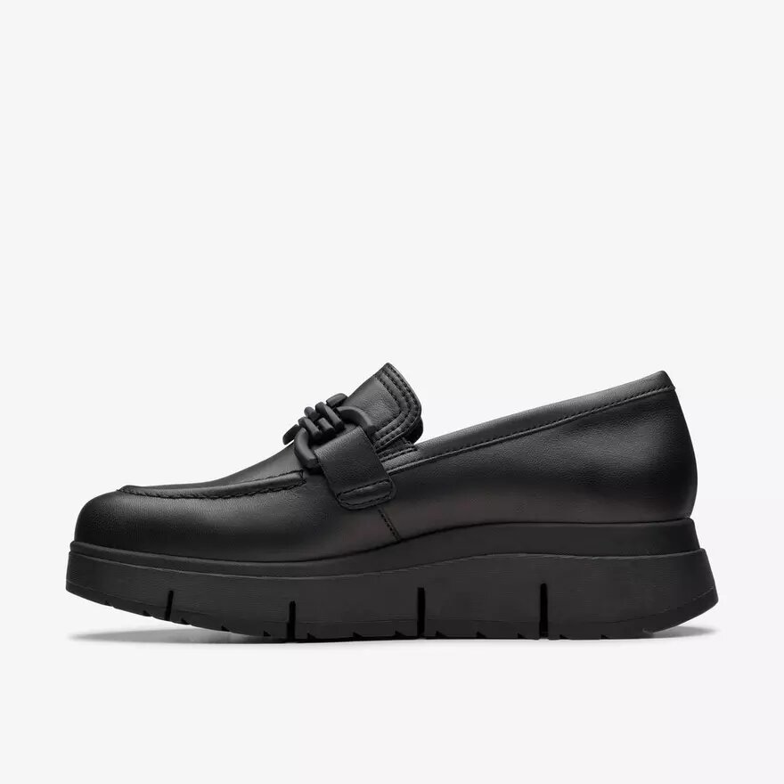 Loriini Izzy Damen-Loafer aus schwarzem Leder Loriini Izzy Damen-Loafer aus schwarzem Leder