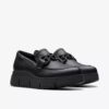 Loriini Izzy Damen-Loafer aus schwarzem Leder Loriini Izzy Damen-Loafer aus schwarzem Leder