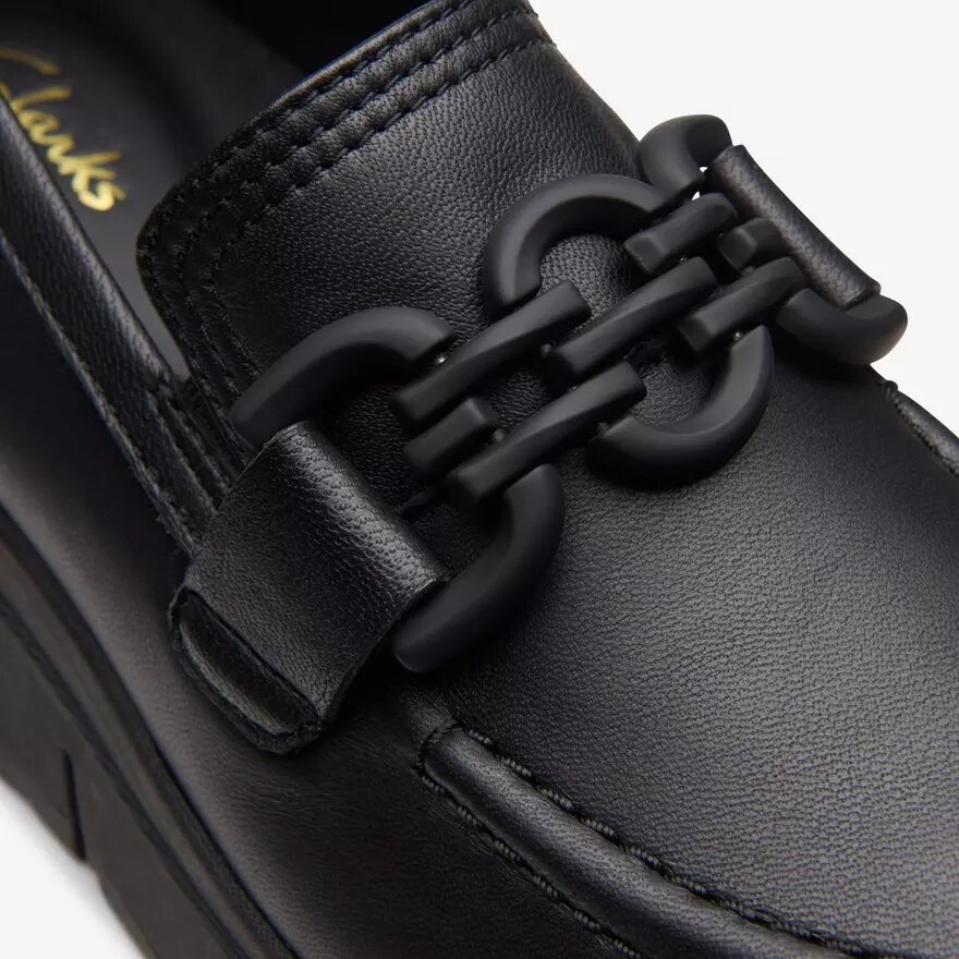 Loriini Izzy Damen-Loafer aus schwarzem Leder Loriini Izzy Damen-Loafer aus schwarzem Leder