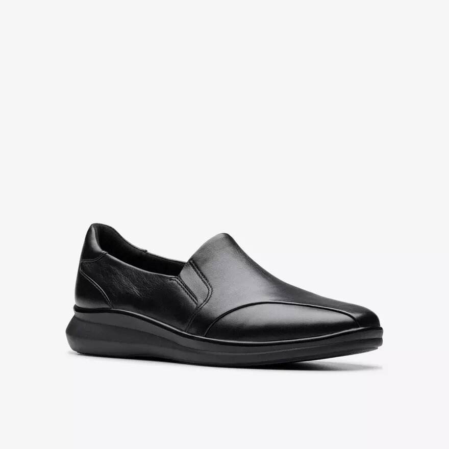 Lynell Edge Damen-Loafer aus schwarzem Leder Lynell Edge Damen-Loafer aus schwarzem Leder