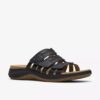 Maelynn Abby – flache Damensandalen aus schwarzem Leder