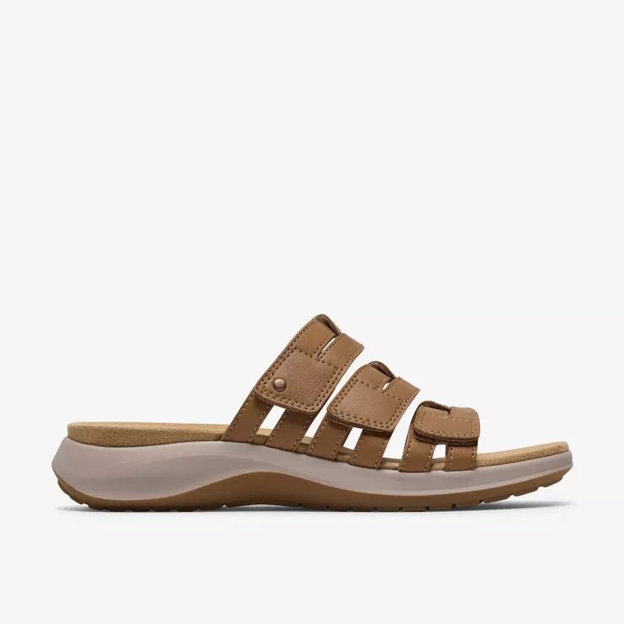 Maelynn Abby – flache Sandalen aus hellbraunem Leder für Damen Maelynn Abby – flache Sandalen aus hellbraunem Leder für Damen