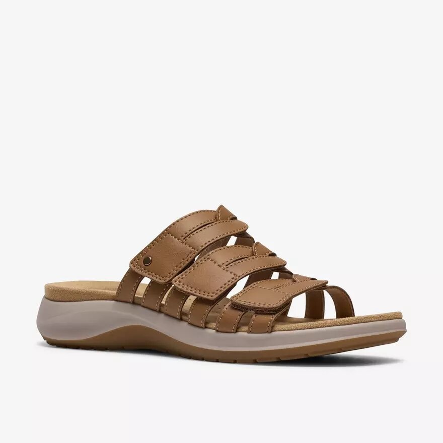 Maelynn Abby – flache Sandalen aus hellbraunem Leder für Damen Maelynn Abby – flache Sandalen aus hellbraunem Leder für Damen