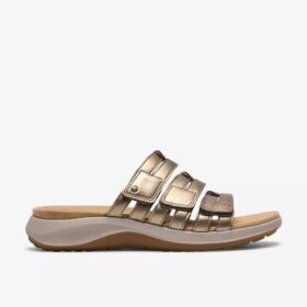 Maelynn Abby Gold Metallic Flache Sandalen für Damen