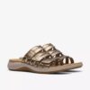 Maelynn Abby Gold Metallic Flache Sandalen für Damen
