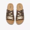 Maelynn Abby Gold Metallic Flache Sandalen für Damen
