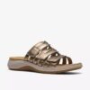 Maelynn Abby Gold Metallic Flache Sandalen für Damen