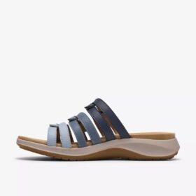 Maelynn Abby – Kombinierte flache Sandalen für Damen in Blau