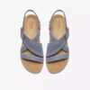 Maelynn Gem Damen-Flache Sandalen aus Denimblauem Nubukleder Maelynn Gem Damen-Flache Sandalen aus Denimblauem Nubukleder