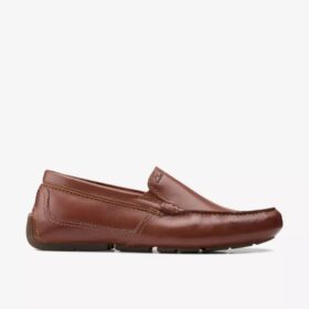 Markman Plain Herren-Mokassin-Loafer aus dunkelbraunem Leder