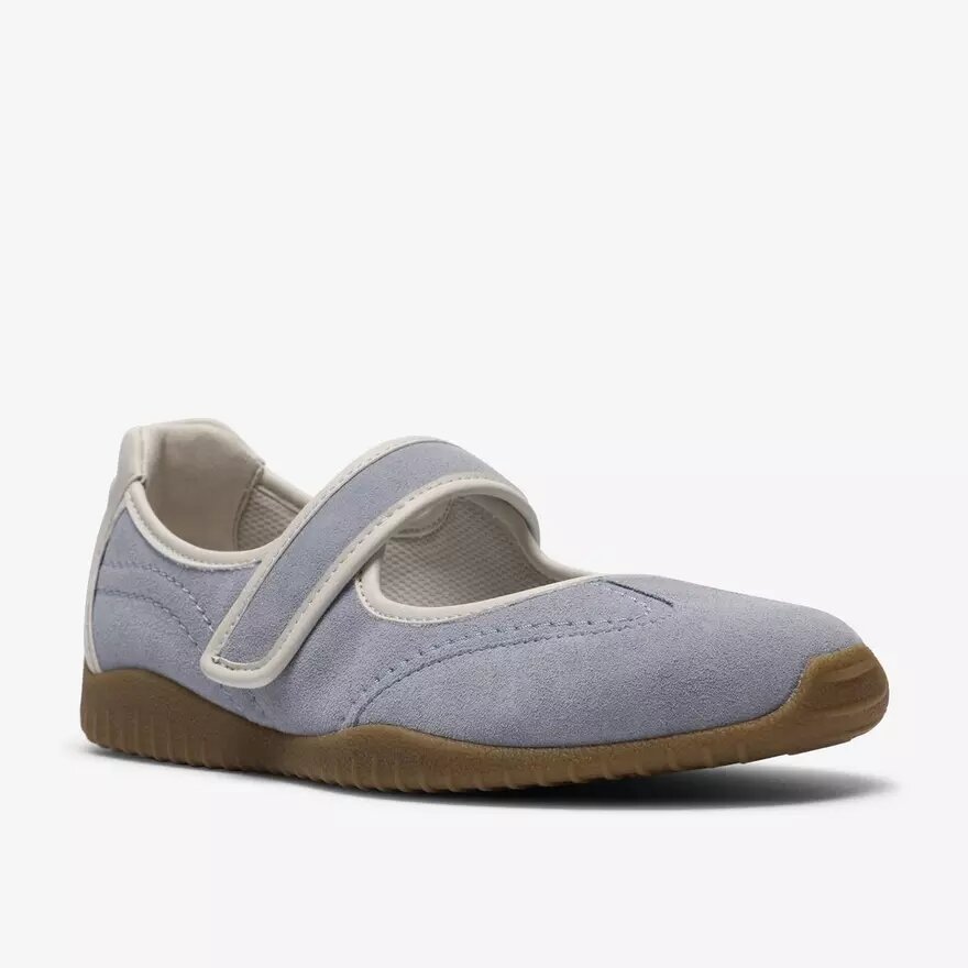 Meridor Jane Spangenschuhe für Damen aus hellblauem Wildleder Meridor Jane Spangenschuhe für Damen aus hellblauem Wildleder