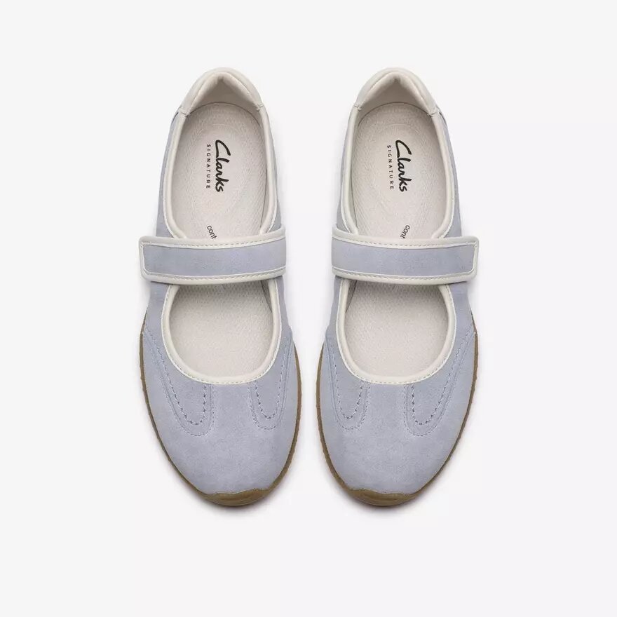 Meridor Jane Spangenschuhe für Damen aus hellblauem Wildleder Meridor Jane Spangenschuhe für Damen aus hellblauem Wildleder