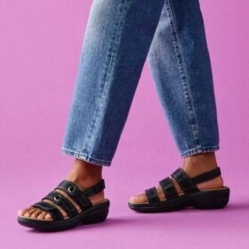 Merliah2 Bali Keilabsatzsandalen für Damen in Schwarz