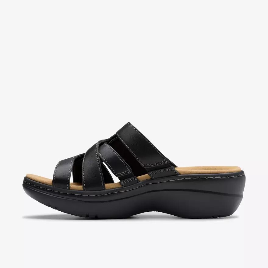 Merliah2 Cove Keilabsätze für Damen aus schwarzem Leder Merliah2 Cove Keilabsätze für Damen aus schwarzem Leder