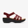 Merliah2 Keilabsatzschuhe für Damen aus rubinrotem Leder Merliah2 Keilabsatzschuhe für Damen aus rubinrotem Leder