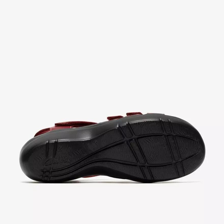 Merliah2 Keilabsatzschuhe für Damen aus rubinrotem Leder Merliah2 Keilabsatzschuhe für Damen aus rubinrotem Leder