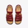 Merliah2 Keilabsatzschuhe für Damen aus rubinrotem Leder Merliah2 Keilabsatzschuhe für Damen aus rubinrotem Leder