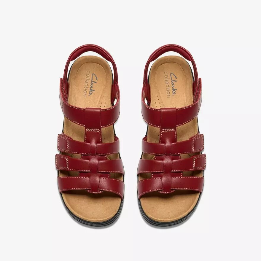 Merliah2 Keilabsatzschuhe für Damen aus rubinrotem Leder Merliah2 Keilabsatzschuhe für Damen aus rubinrotem Leder