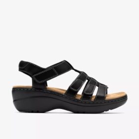 Merliah2 Ruby Damen-Keilabsatzschuhe aus schwarzem Leder