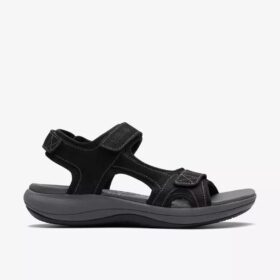 Mira Bay – Schwarze Cloudsteppers™-Riemchensandalen für Damen