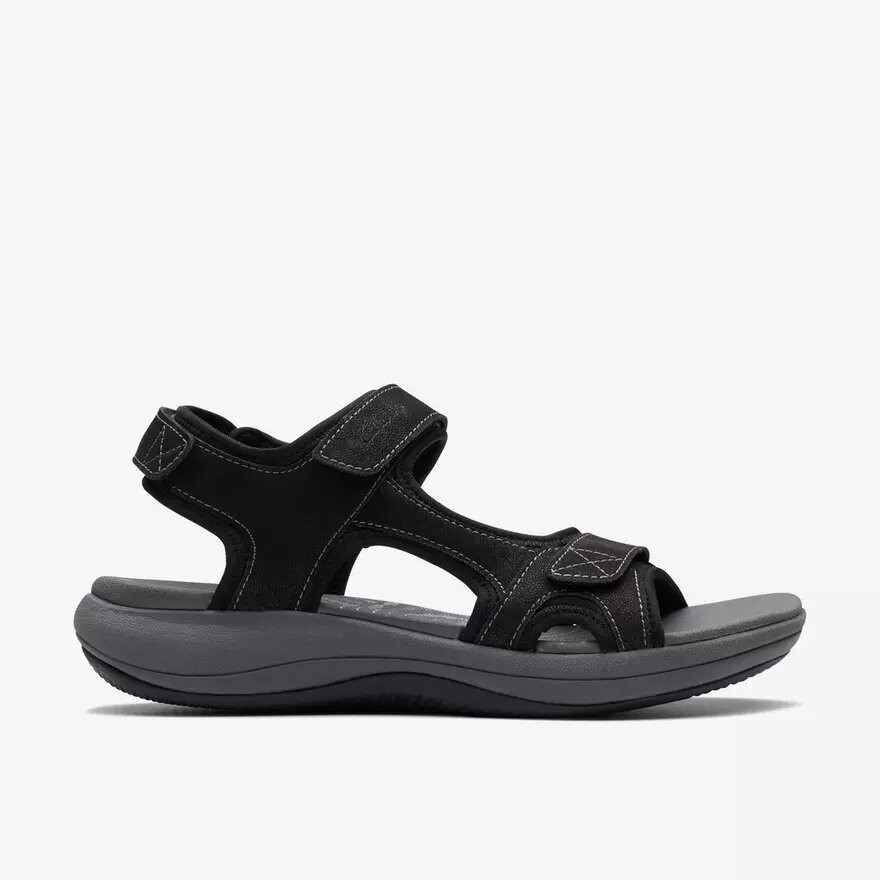 Mira Bay – Schwarze Cloudsteppers™-Riemchensandalen für Damen Mira Bay – Schwarze Cloudsteppers™-Riemchensandalen für Damen