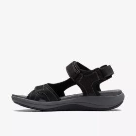 Mira Bay – Schwarze Cloudsteppers™-Riemchensandalen für Damen