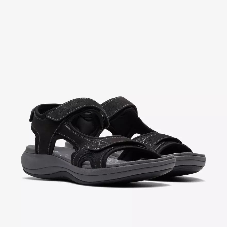 Mira Bay – Schwarze Cloudsteppers™-Riemchensandalen für Damen Mira Bay – Schwarze Cloudsteppers™-Riemchensandalen für Damen