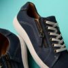 Nalle Lace Damen-Sneaker aus marineblauem Nubukleder Nalle Lace Damen-Sneaker aus marineblauem Nubukleder