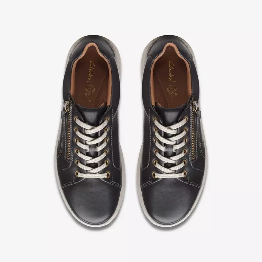 Nalle Lace Damen-Sneaker aus schwarzem Leder Nalle Lace Damen-Sneaker aus schwarzem Leder