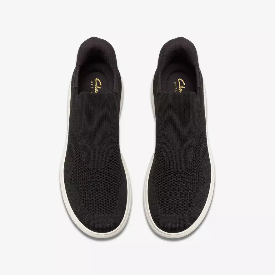 Nalle Step Slip-Ons für Damen in Schwarz aus Strick Nalle Step Slip-Ons für Damen in Schwarz aus Strick