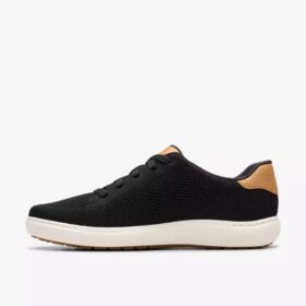 Nalle Walkingschuhe – Schwarze Strick-Sneaker für Damen