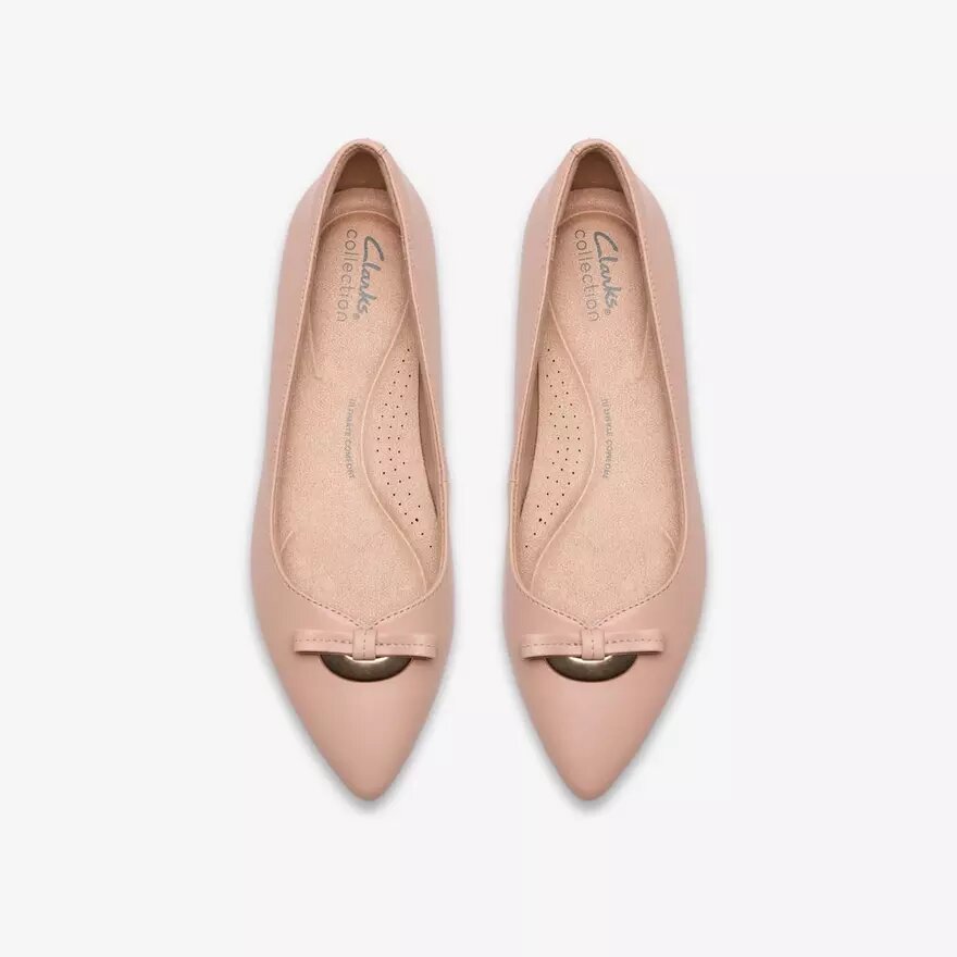 Natalyn Trim Damen-Slip-Ons aus hellrosa Leder Natalyn Trim Damen-Slip-Ons aus hellrosa Leder
