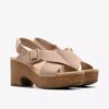 Nerisa West Sand Nubuk-Keilabsatzschuhe für Damen