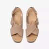 Nerisa West Sand Nubuk-Keilabsatzschuhe für Damen
