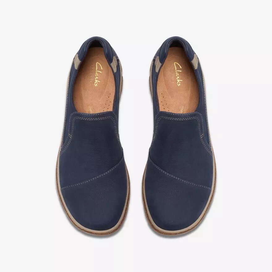 Orlene Slip Navy Nubuk-Slip-Ons für Damen Orlene Slip Navy Nubuk-Slip-Ons für Damen