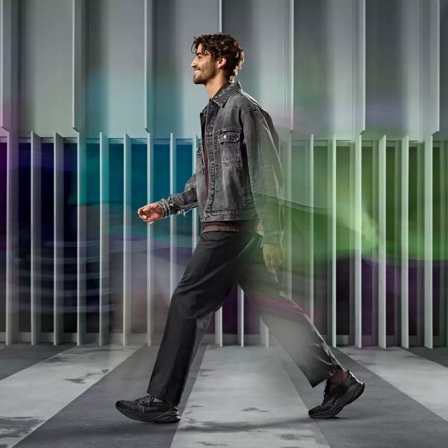 Pace Walk Herren-Athleisure-Schuhe in Schwarz Pace Walk Herren-Athleisure-Schuhe in Schwarz