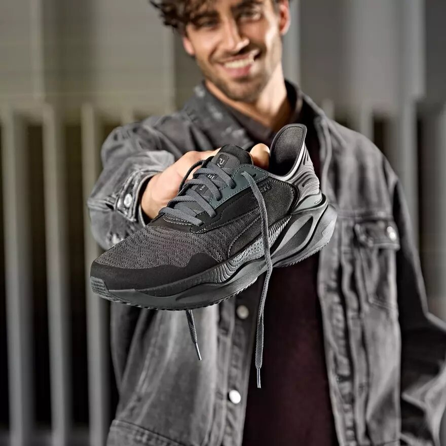 Pace Walk Herren-Athleisure-Schuhe in Schwarz Pace Walk Herren-Athleisure-Schuhe in Schwarz