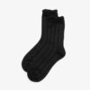 Rüschen-Crew-Socken in Schwarz