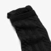 Rüschen-Crew-Socken in Schwarz