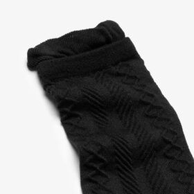 Rüschen-Crew-Socken in Schwarz